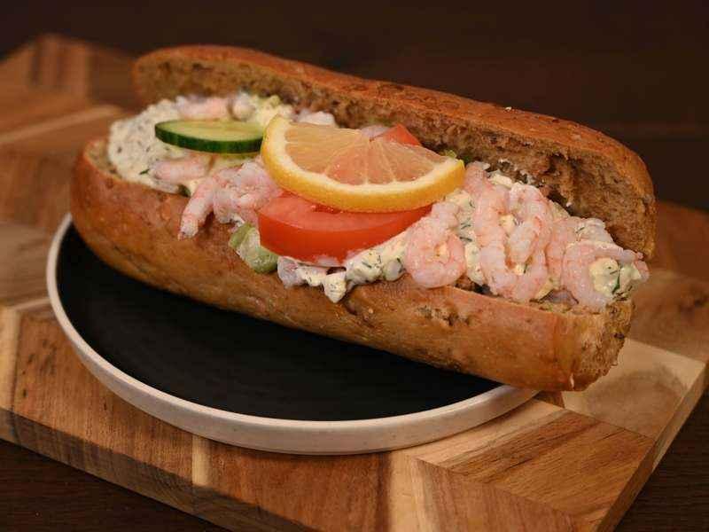 Räkbaguette ljust bröd